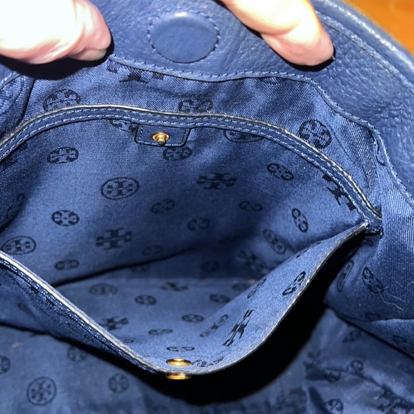 TORY BURCH Leather XL size Royal blue tote - Picture 10 of 11